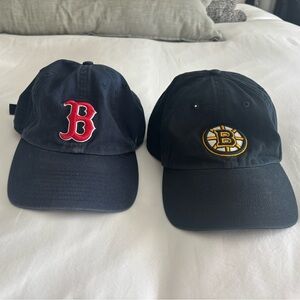 Boston Red Sox Hat & Boston Bruins Hats — 47 Brand